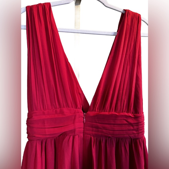 Lulus style is Heavenly Hues Red Maxi Dress, size S,🤦‍♀️🤦‍♀️🤷‍♀️ - Picture 7 of 7
